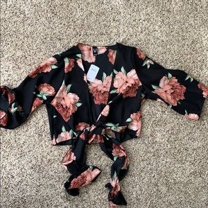 Black floral Shawl